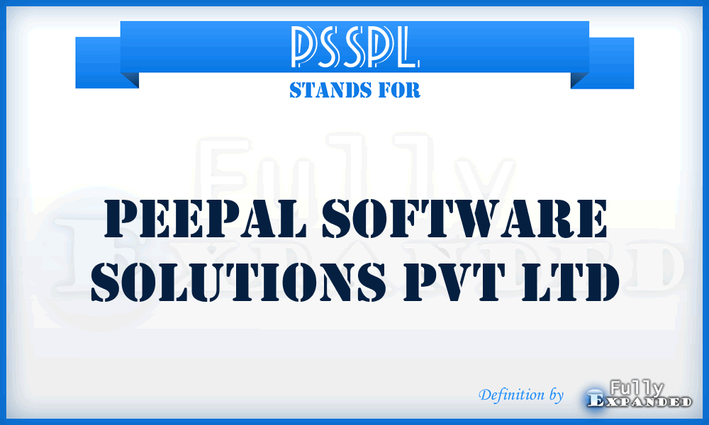 PSSPL - Peepal Software Solutions Pvt Ltd