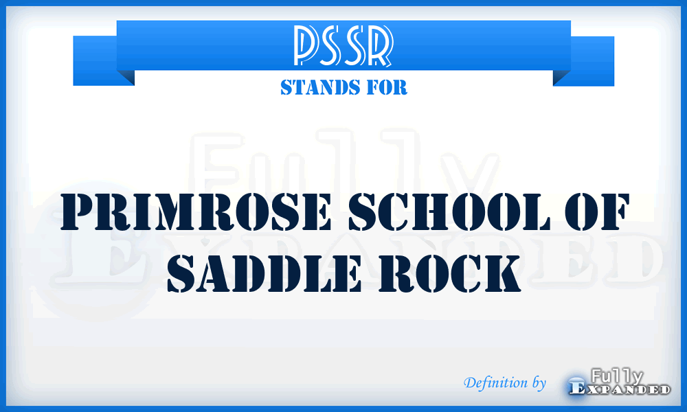 PSSR - Primrose School of Saddle Rock