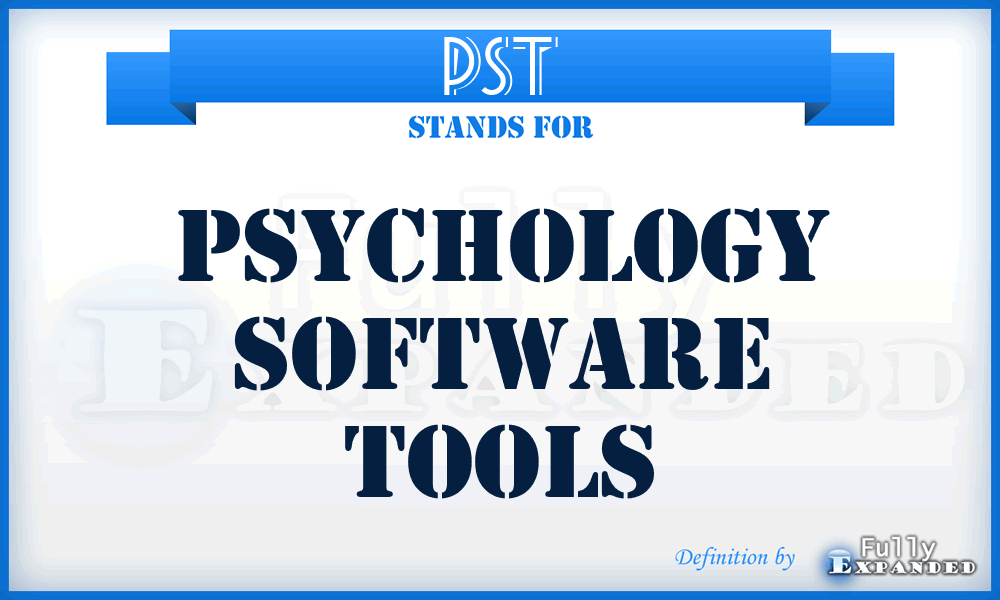 PST - Psychology Software Tools