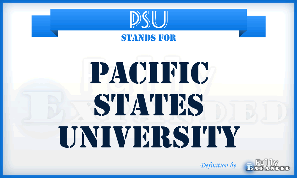 PSU - Pacific States University