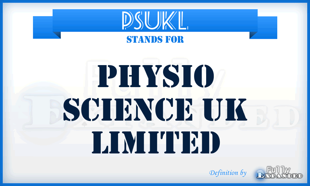PSUKL - Physio Science UK Limited