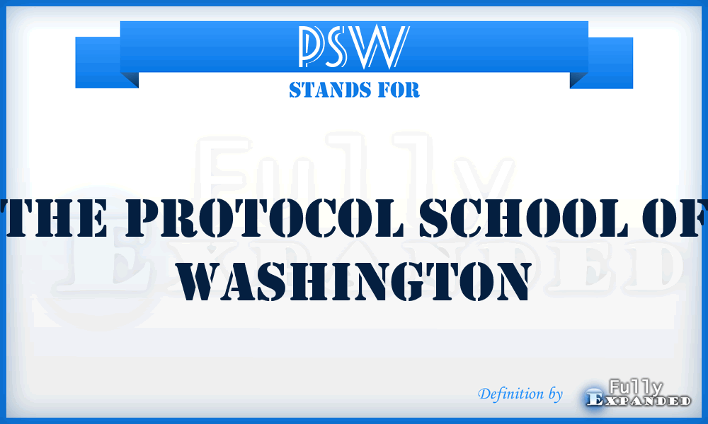 PSW - The Protocol School of Washington