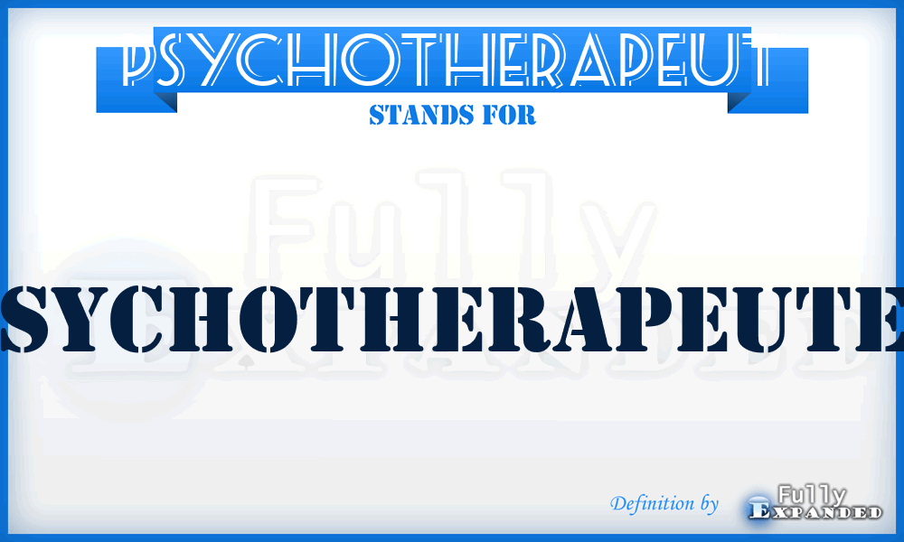 PSYCHOTHERAPEUT - Psychotherapeuten