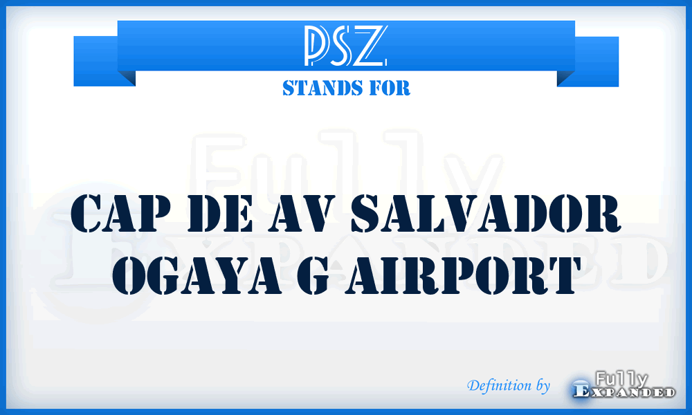 PSZ - Cap De Av Salvador Ogaya G airport