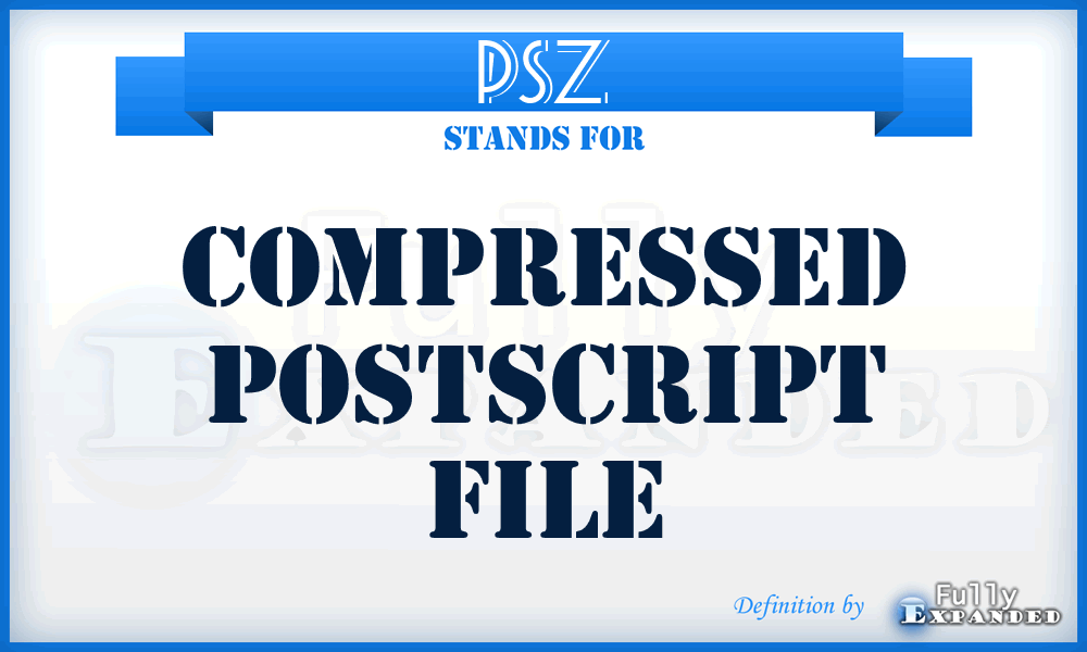 PSZ - Compressed Postscript File