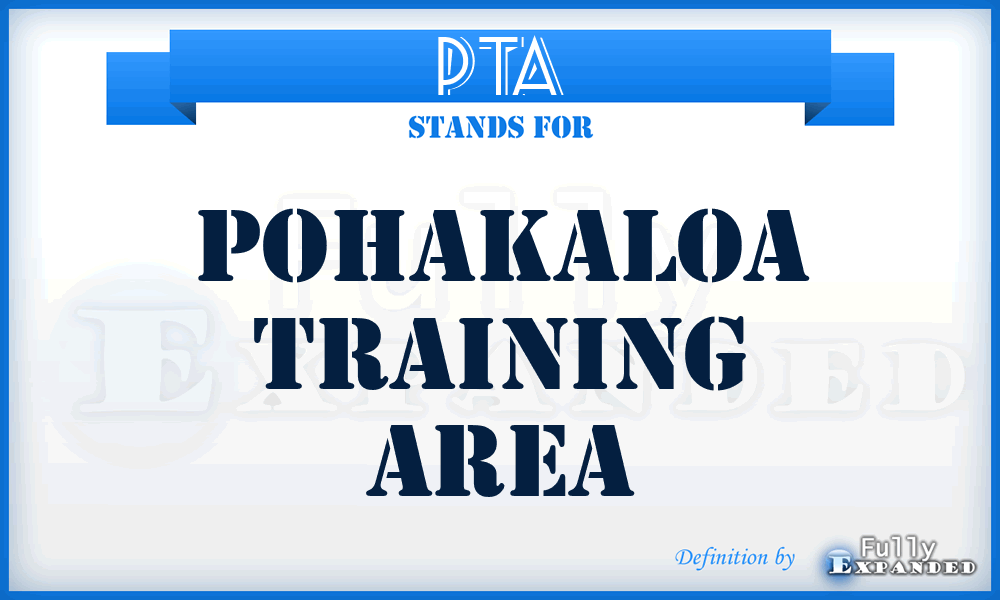 PTA - Pohakaloa Training Area