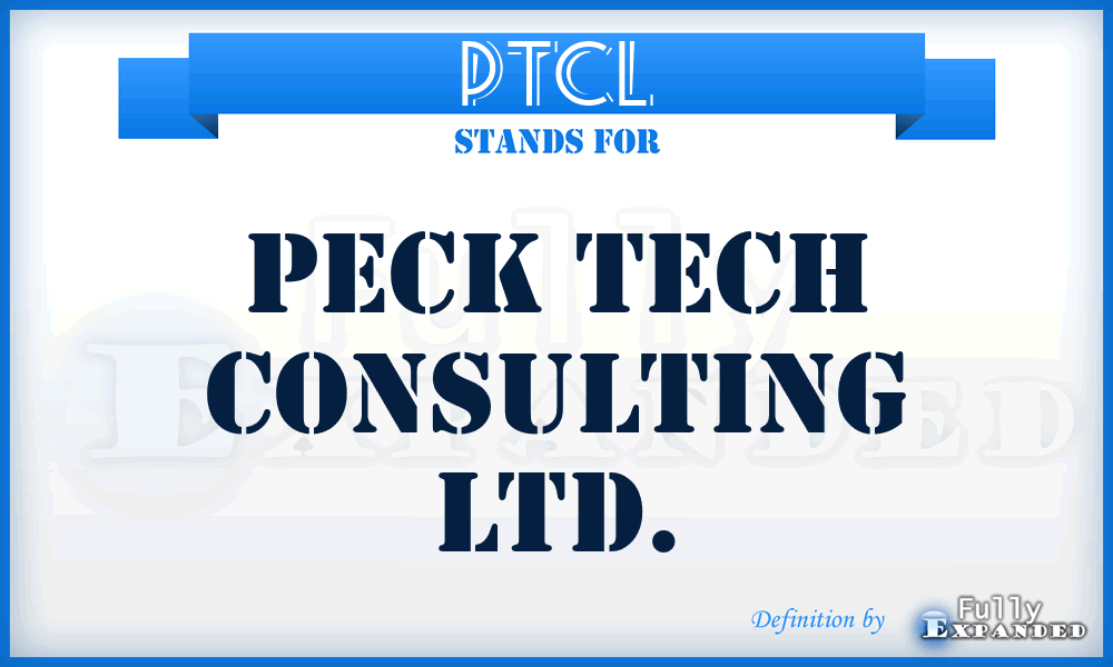 PTCL - Peck Tech Consulting Ltd.