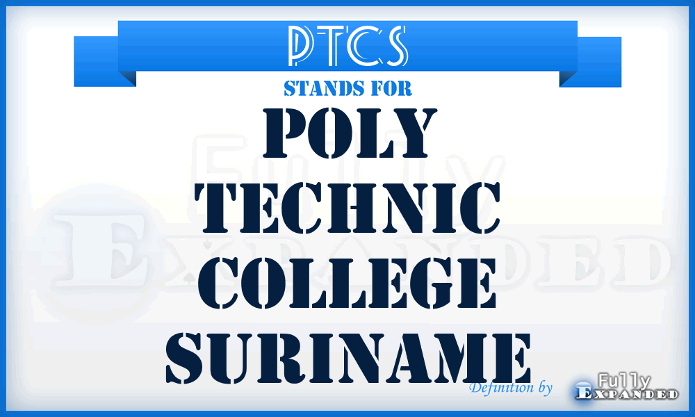 PTCS - Poly Technic College Suriname