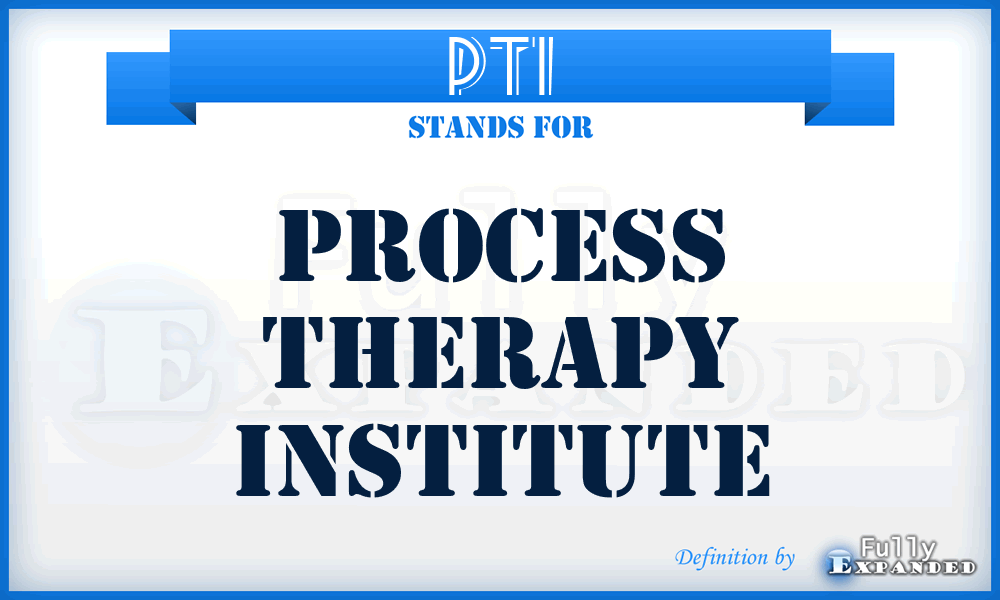PTI - Process Therapy Institute