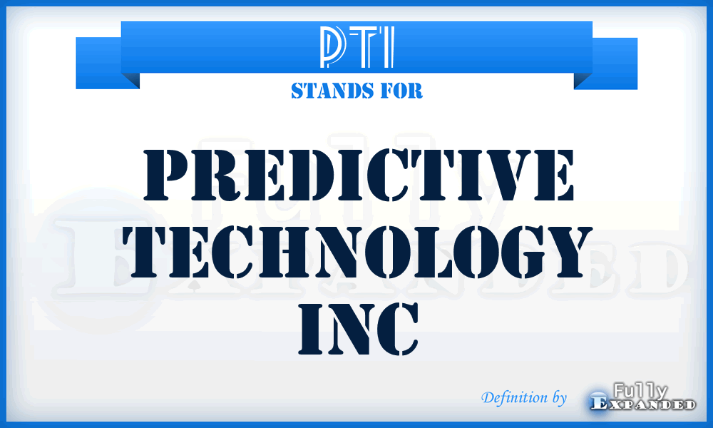 PTI - Predictive Technology Inc