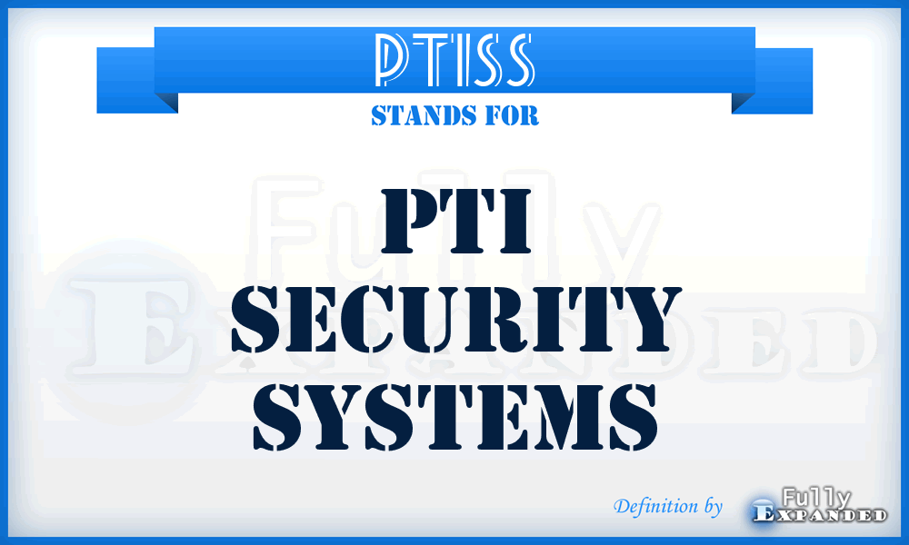 PTISS - PTI Security Systems