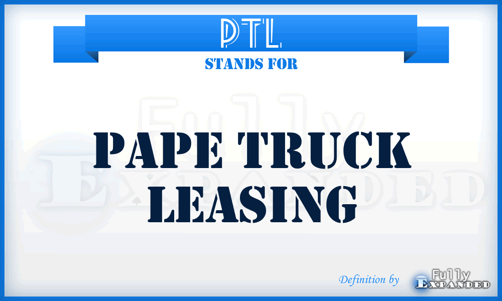 PTL - Pape Truck Leasing