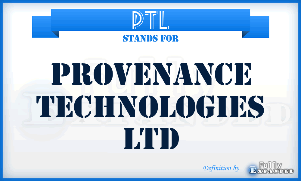 PTL - Provenance Technologies Ltd