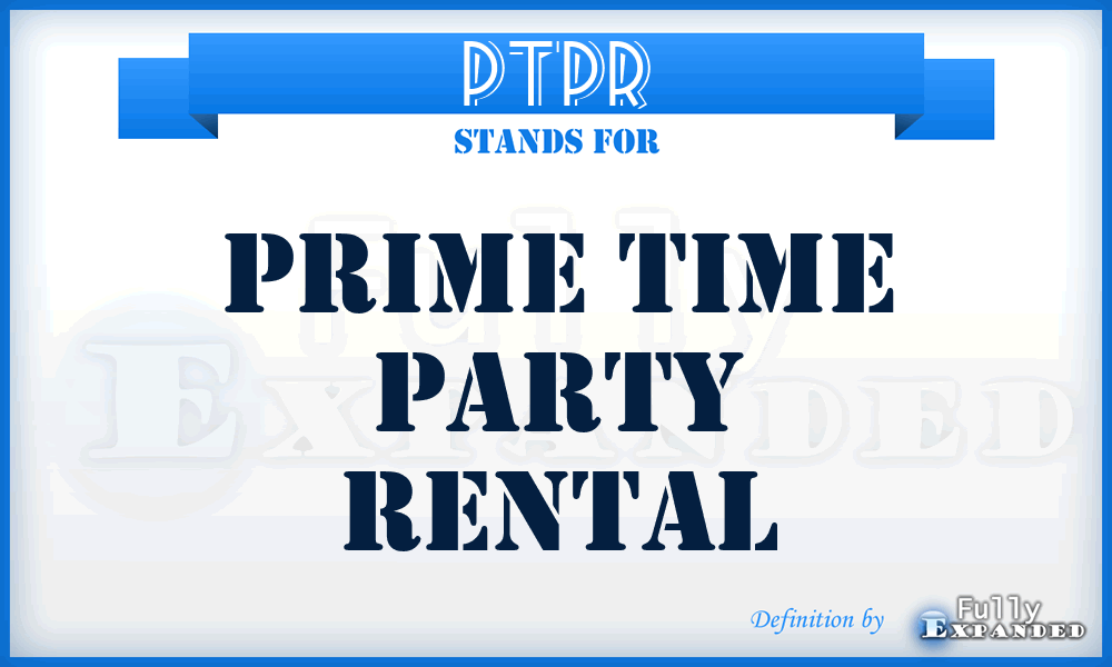 PTPR - Prime Time Party Rental