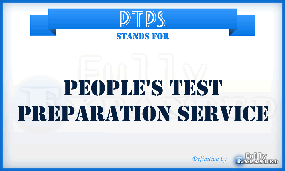 PTPS - People's Test Preparation Service