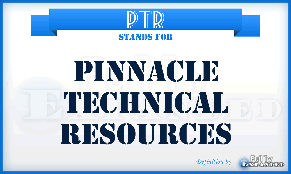 PTR - Pinnacle Technical Resources