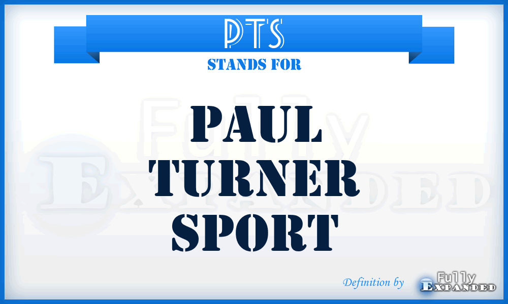 PTS - Paul Turner Sport