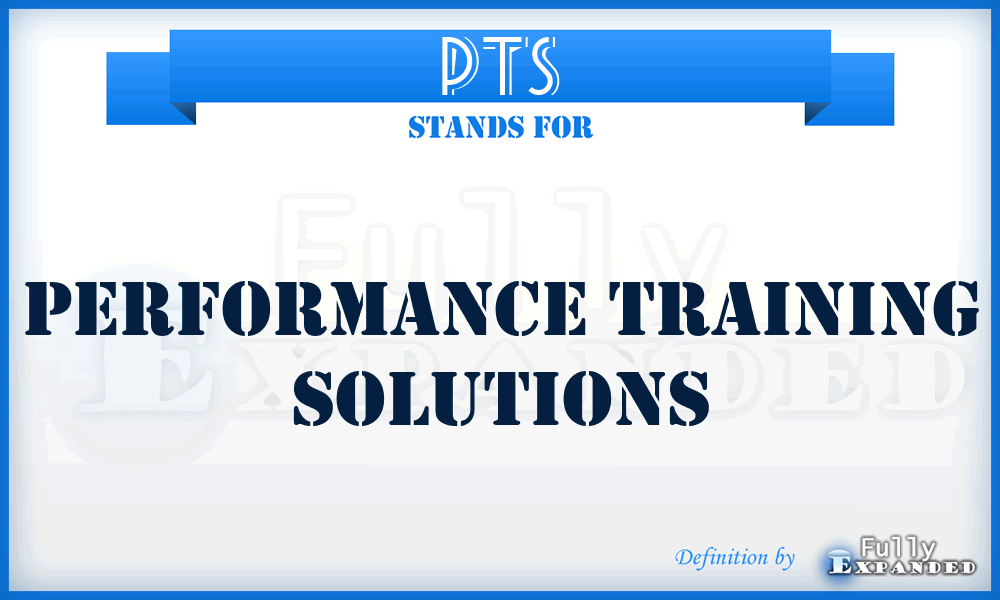 PTS - Performance Training Solutions