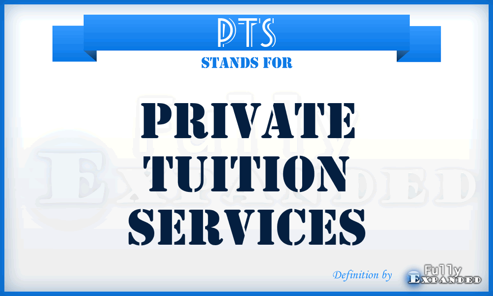 PTS - Private Tuition Services