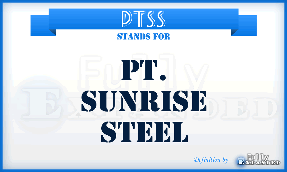 PTSS - PT. Sunrise Steel