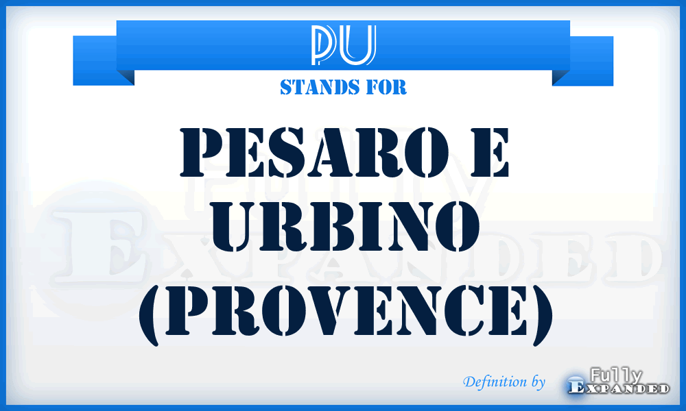 PU - Pesaro e Urbino (Provence)