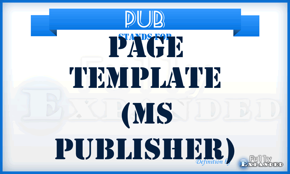 PUB - Page template (MS Publisher)