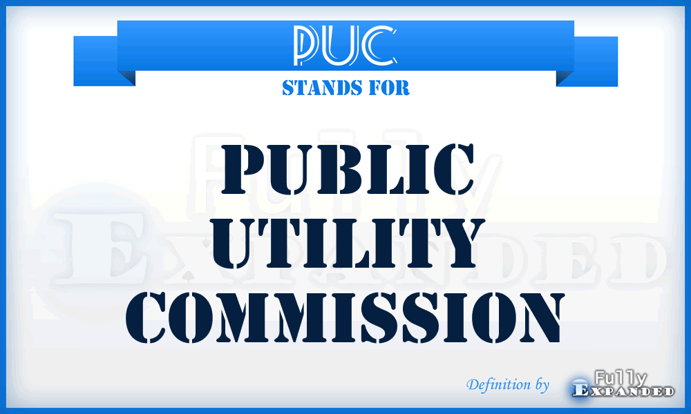 PUC - public utility commission