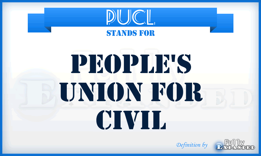 PUCL - People's Union for Civil