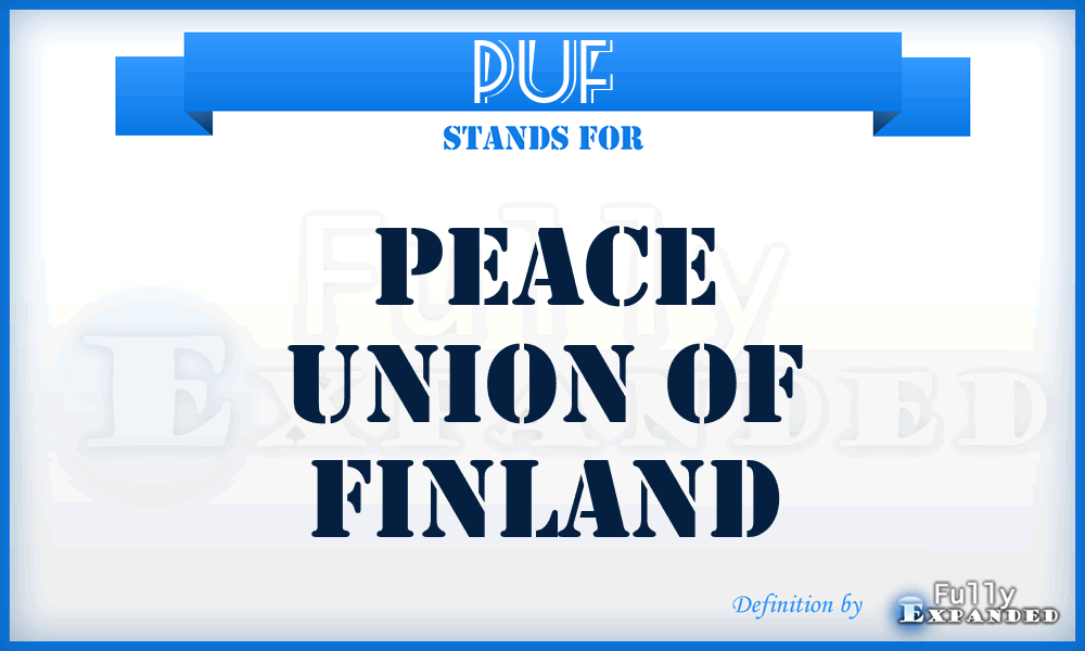 PUF - Peace Union of Finland
