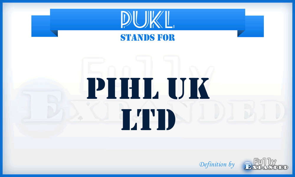 PUKL - Pihl UK Ltd