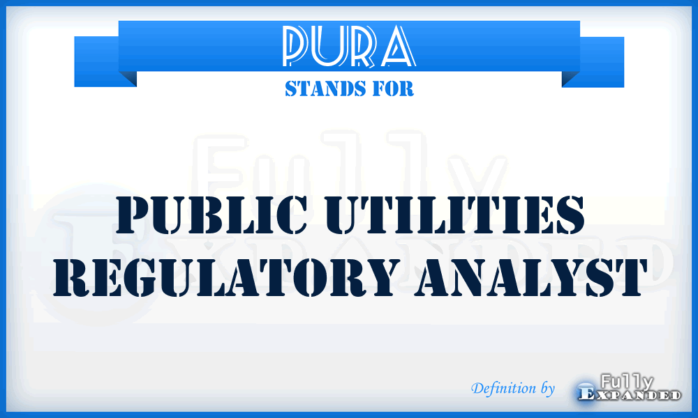 PURA - Public Utilities Regulatory Analyst