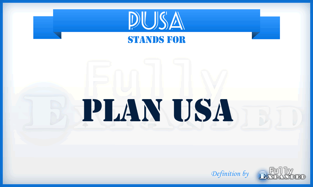 PUSA - Plan USA