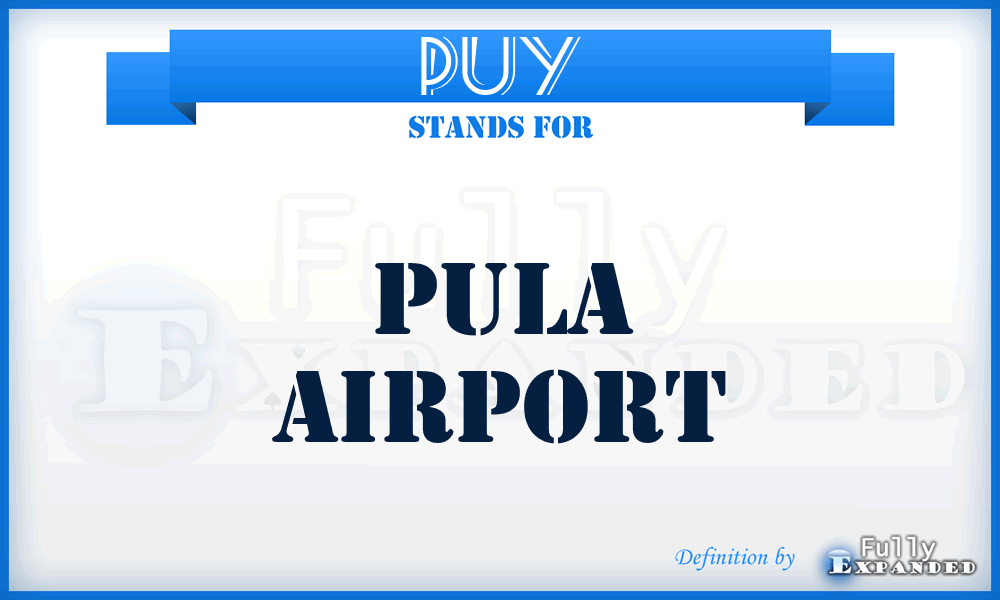 PUY - Pula airport