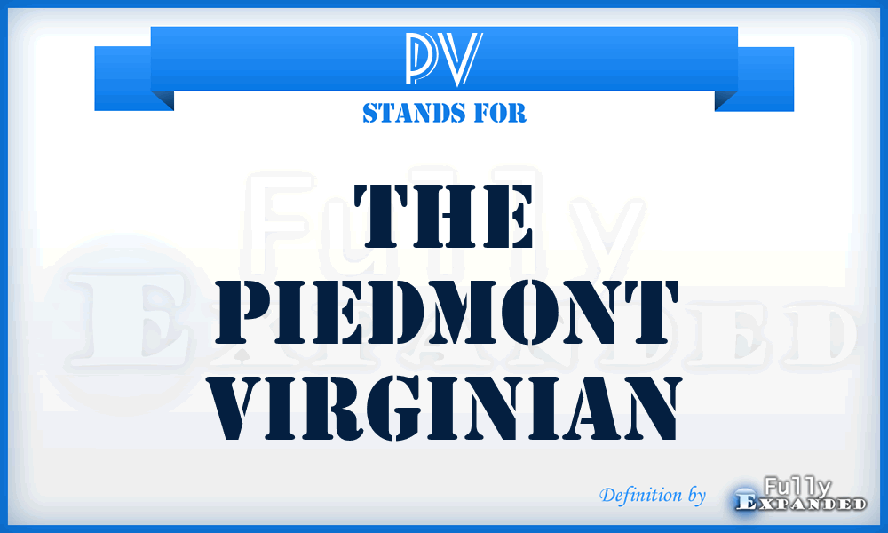 PV - The Piedmont Virginian