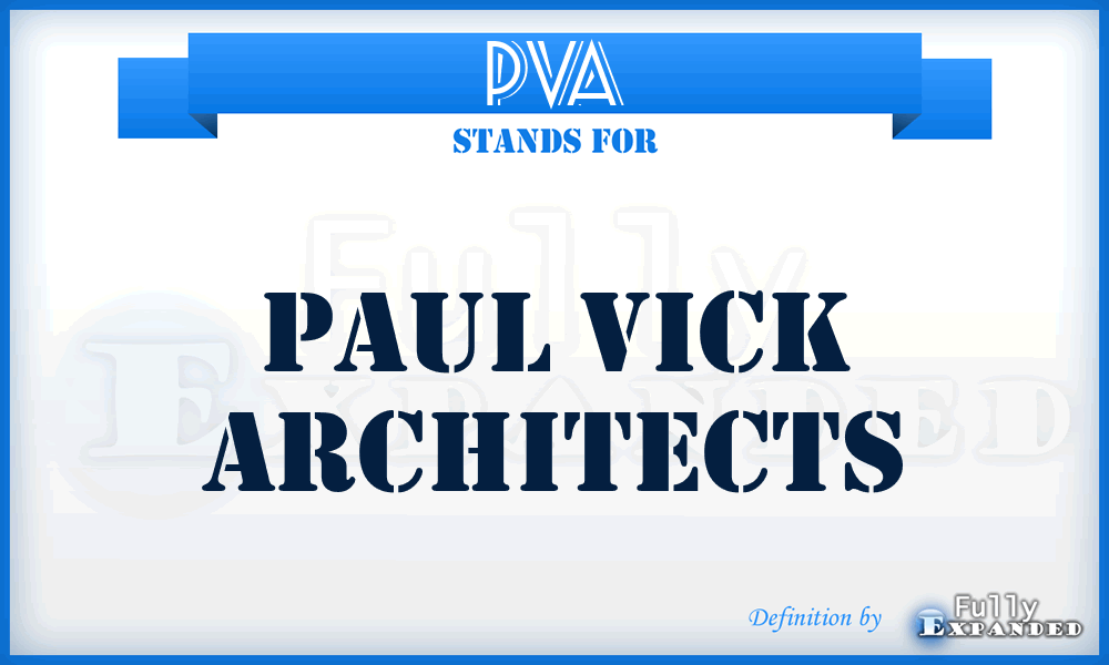 PVA - Paul Vick Architects