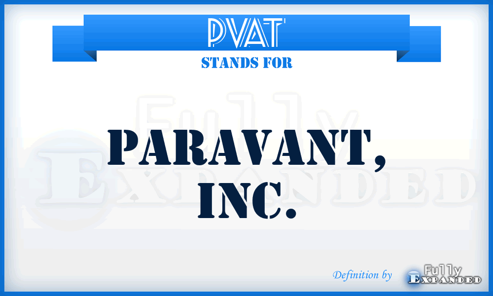 PVAT - Paravant, Inc.