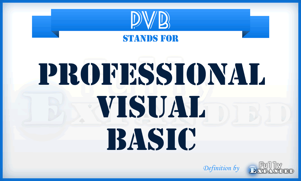 PVB - Professional Visual Basic