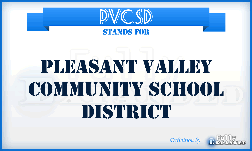 PVCSD - Pleasant Valley Community School District