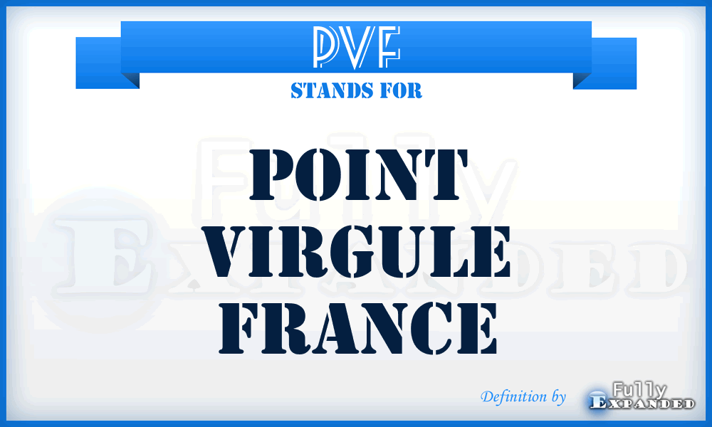PVF - Point Virgule France