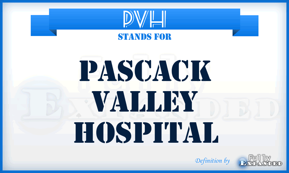 PVH - Pascack Valley Hospital