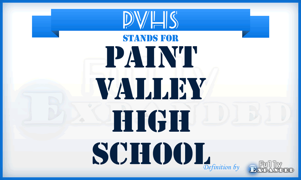 PVHS - Paint Valley High School