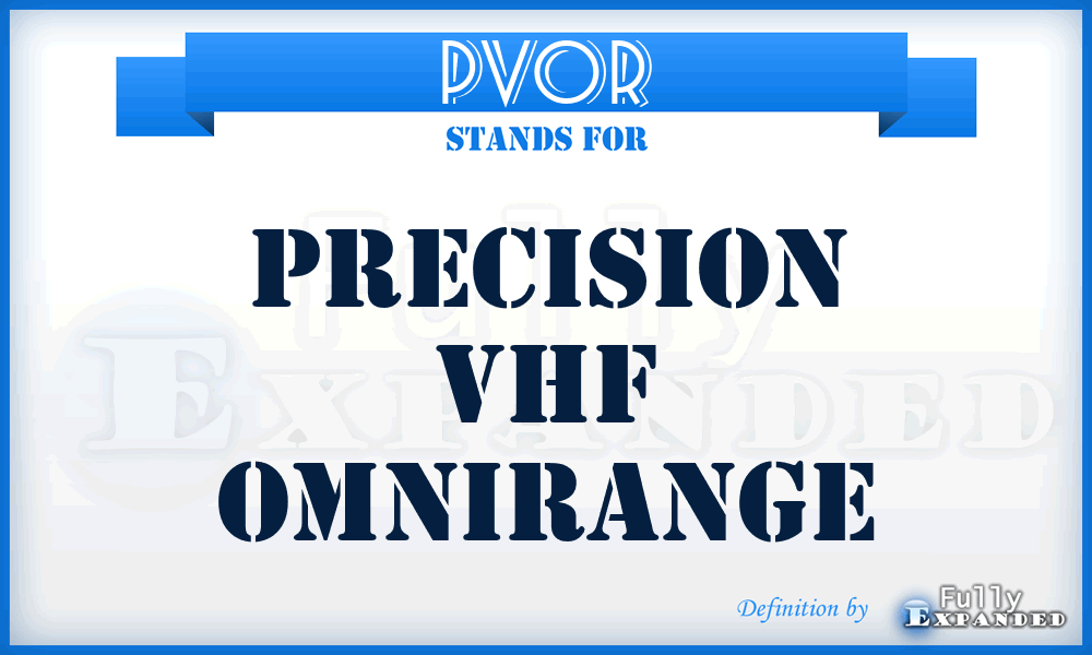 PVOR - precision VHF omnirange