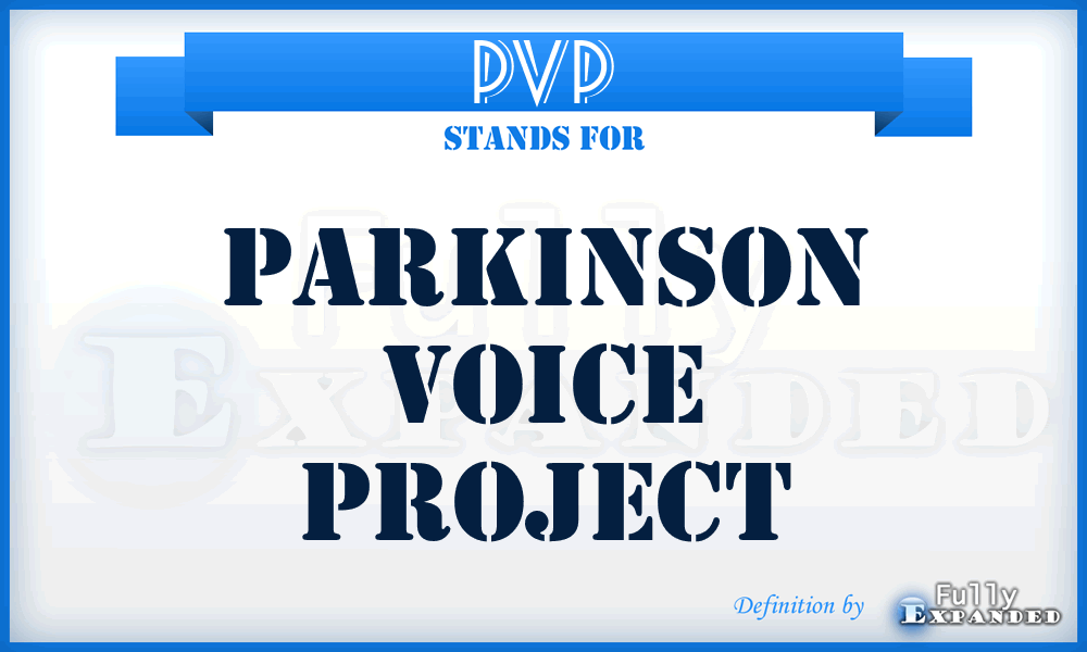 PVP - Parkinson Voice Project