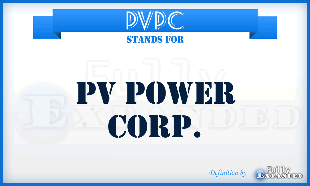 PVPC - PV Power Corp.