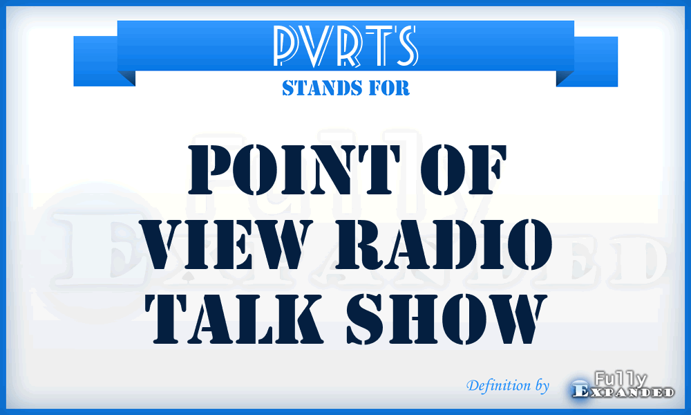 PVRTS - Point of View Radio Talk Show