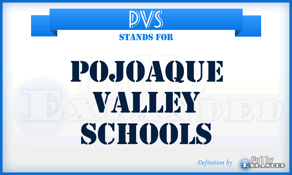 PVS - Pojoaque Valley Schools