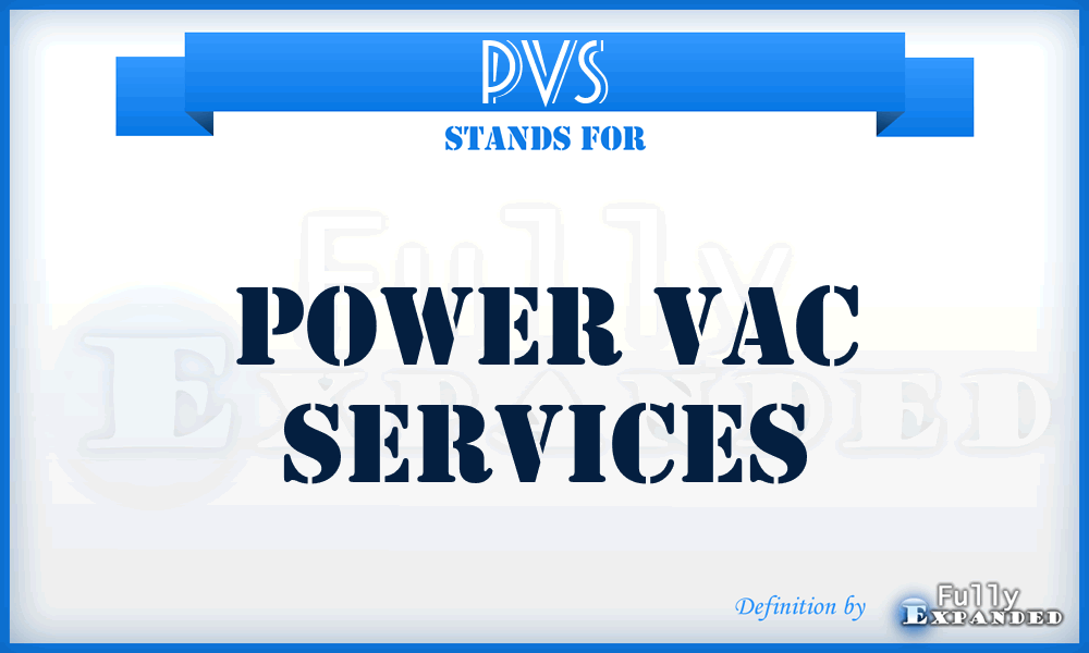 PVS - Power Vac Services