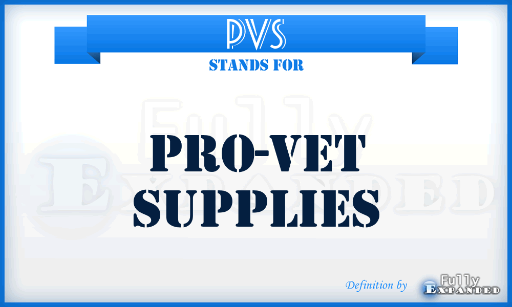 PVS - Pro-Vet Supplies