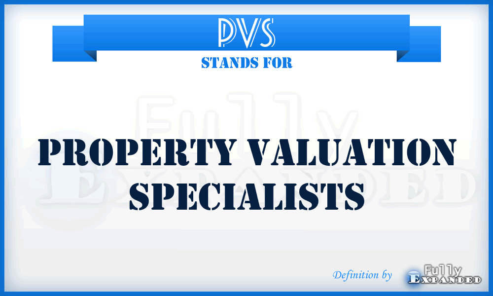 PVS - Property Valuation Specialists
