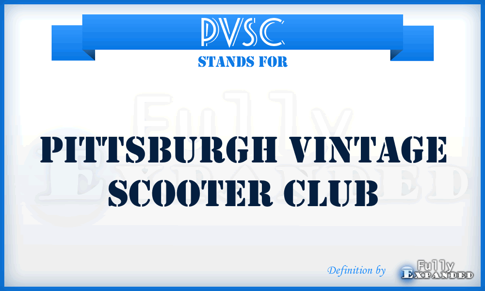 PVSC - Pittsburgh Vintage Scooter Club